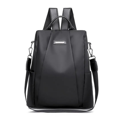 New Women's Multifunction Backpack Casual Nylon Solid Color School Bag For Girls Fashion Detachable Strap Travel Shoulder Bag