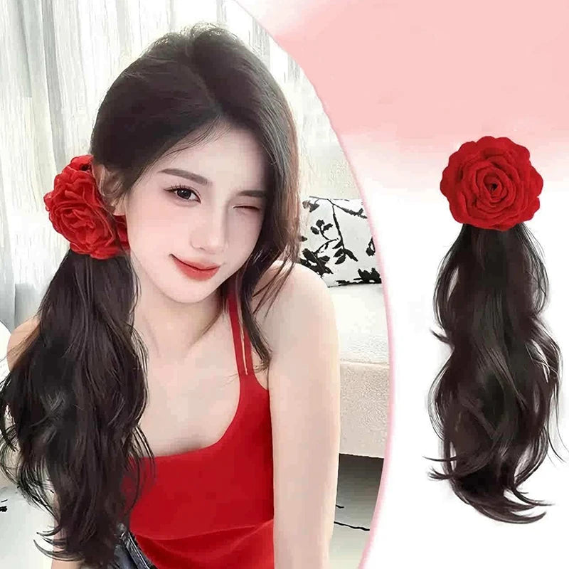 Natural Braid Tail Style Faux Hair Extension with Horsetail Wig