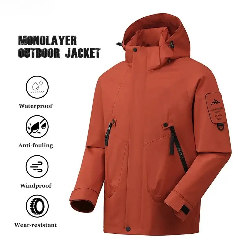 2026 Unisex Waterproof Jacket for Climbing Hiking Camping Trekking Windbreaker Men Women Outdoor Windproof Rain Coat Antifouling