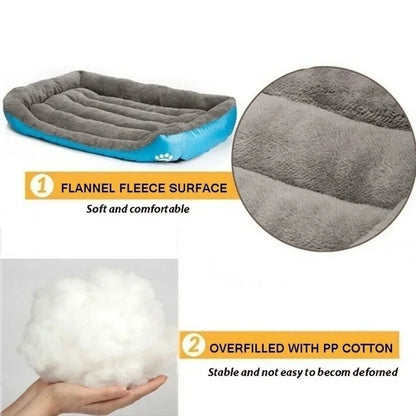 Soft Square Large Dog Sofa Elastic Dog House Cushion Winter Warm Medium Dog Bed Washable Cat Kennel House Accessories