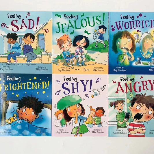 6 Books Everyday Feelings and Emotions Children's English story book help child be reader early education learning gift For kids