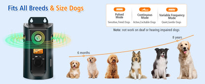 PATPET U13 Portable Ultrasonic Anti Barking Device Dog Solar Charging Dog Pet Training High Frequency Flash Rechargeable Home
