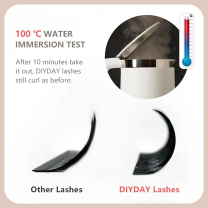 DIYDAY YY Shaped Eyelash Extension C D Curl Faux Mink Lashes Wholesale YY Shape False Eyelashes for Eye Makeup Beauty