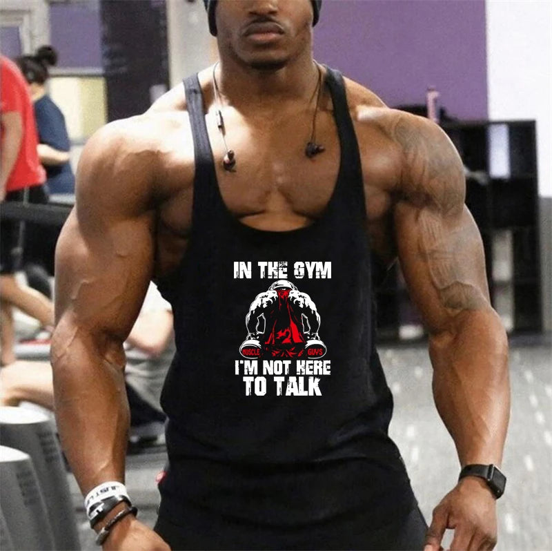 Fitness Sports Vest Summer Trendy Brand Casual Vest Loose Bottoming Waistcoat Sleeveless T-shirt