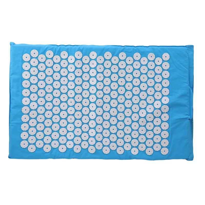 Acupuncture Massager Yoga Mat Pillow Massage Pain Relief Stress Back Pain Spike Acupuncture Mat and Pillow Set with Bag