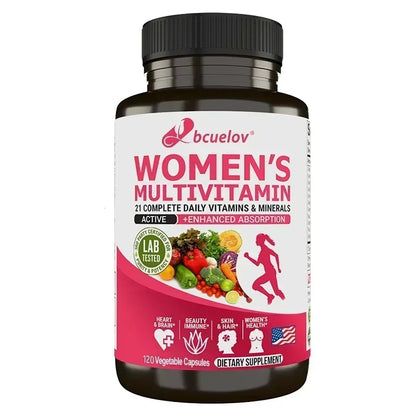 Multivitamin and Mineral Supplement for Women - Supports Brain, Heart, Joints, Bones, Skin, Hair, Nails, Immune Health