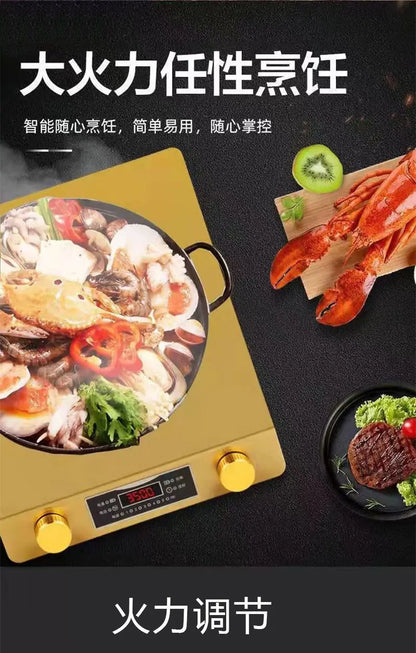 Flat induction cooker 220V 3500W commercial 5000W high-power hot pot stir-fry household induction cooker
