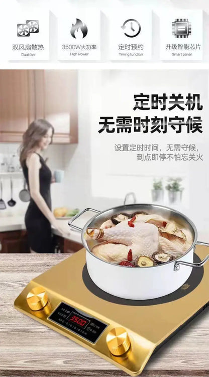 Flat induction cooker 220V 3500W commercial 5000W high-power hot pot stir-fry household induction cooker