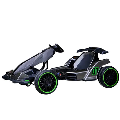 Kids Electric Drift Go-Kart,4-Wheel Battery Powered Ride-on Toy,Durable Plastic Racing Car,Outdoor Play Vehicle for Children