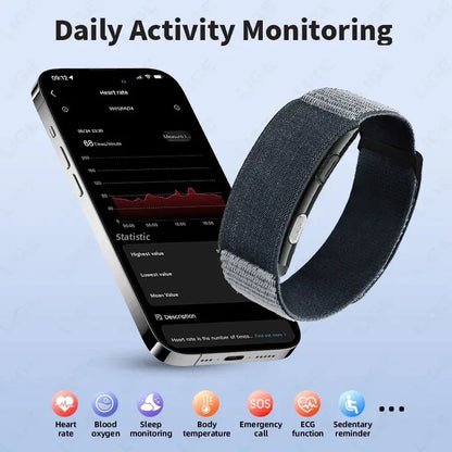 Health Couple Smart Bracelet Body Temperature Blood Pressure Monitor Fitness Tracker Men Women Sport Waterproof ECG Smart Watch