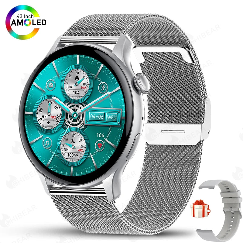 2025 New Real AMOLED HD Smartwatch Ladies Health Monitoring AI Voice Bluetooth Call Smart Watch Women Android IOS