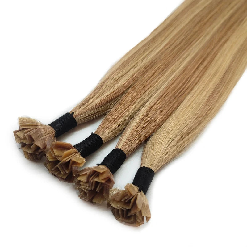 K Tip Hair Extensions Human Hair 100% Real Human Hair Extensions for Women 50pcs High Quality Keratin Capsule Ombre Blonde Hair