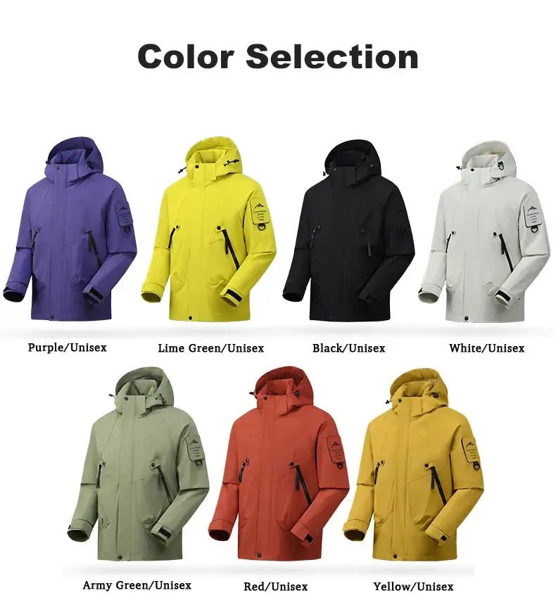 2026 Unisex Waterproof Jacket for Climbing Hiking Camping Trekking Windbreaker Men Women Outdoor Windproof Rain Coat Antifouling