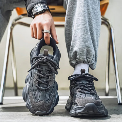 Sports Casual Men Shoes Anti Slip Wear-Resistant Trendy Breathable Outdoor Running Soft Platform Soles Comfort Male Sneakers