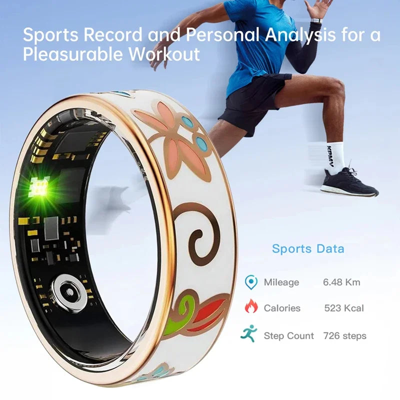 Multifunctional Smart Ring Gesture Control Heart Rate Blood Oxygen Sleep Health Monitoring Sport Modes Waterproof Ring