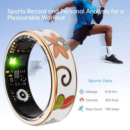 Multifunctional Smart Ring Gesture Control Heart Rate Blood Oxygen Sleep Health Monitoring Sport Modes Waterproof Ring