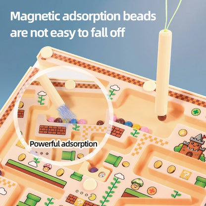 Kid Magnetic Maze Walking Ball Baby Concentration Training, Writing Logic Thinking Old Early Education Puzzle Toy Christmas gift