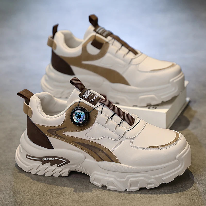 women's sports shoes 2026 Autumn New Men's Versatile High-Top Trendy Thick-Soled Running Shoes Breathable Casual Trendy Shoes