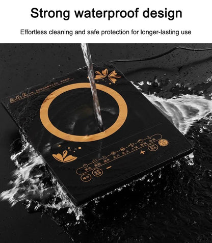 DMWD Electric Magnetic Induction Cooker Household Waterproof Small Hot Pot Heating Stove Touchpad Stir-fry Dish Cooking Oven EU