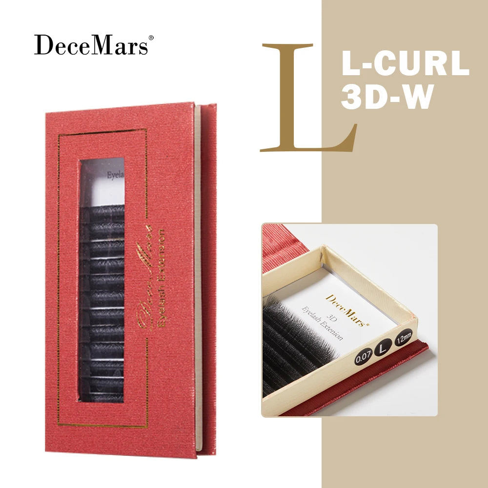 DeceMars L-curl M Curl YY 3D 4D 5D 6D Eyelash Extension 12 Lines for Makeup