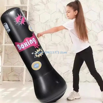 Kids Punching Bags Inflatable Boxing Bag Toy Children Boxing Punch Kicking Toy Fitness Training Equipment Enduring