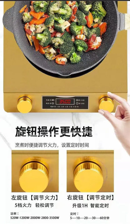Flat induction cooker 220V 3500W commercial 5000W high-power hot pot stir-fry household induction cooker