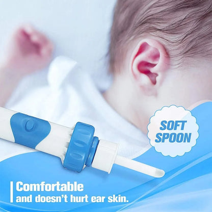 Electric Ear Cordless Safe Vibration Painless Ear Cleaner Silicon Ear Spoon Tool Set Ear Wax Removal Tool for Adults & Children