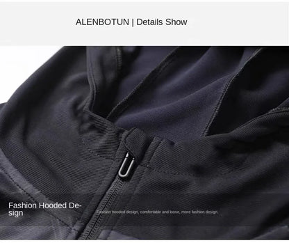 Running jacket men's autumn and winter velvet sports windbreaker fitness top professional morning running training suit cycling