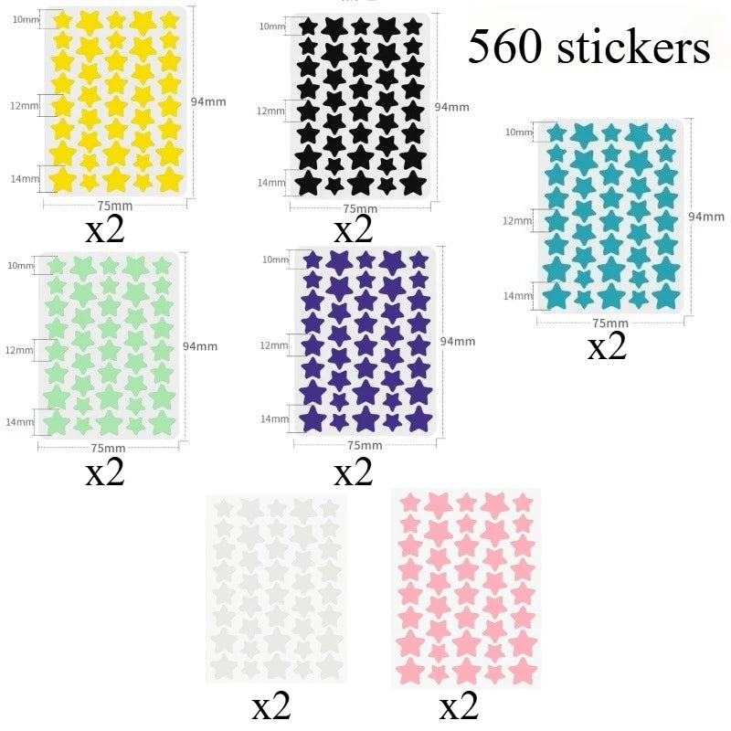 7/10/14Pcs Colorful Star Acne Patch Improve Women Skin Hydrocolloid Acne Tool Invisible Acne Cover Pimple Patch Skin Care Tools