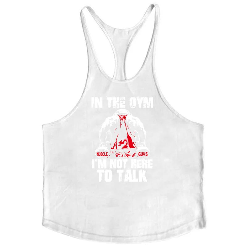 Fitness Sports Vest Summer Trendy Brand Casual Vest Loose Bottoming Waistcoat Sleeveless T-shirt
