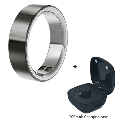 Smart Ring with Notifications and Vibrate, Health Monitoring Stress Monitor, Calls Message Vibration Reminder, Slient Alarm