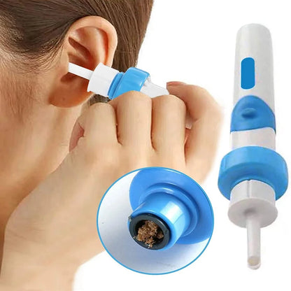 Electric Ear Cordless Safe Vibration Painless Ear Cleaner Silicon Ear Spoon Tool Set Ear Wax Removal Tool for Adults & Children