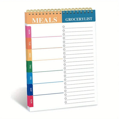 1Pcs Meal Planner Pad 90 Pages Weekly Meal Planner Notepad For Organized Weekly & Daily Planning | Tear-Off Grocery Checklis