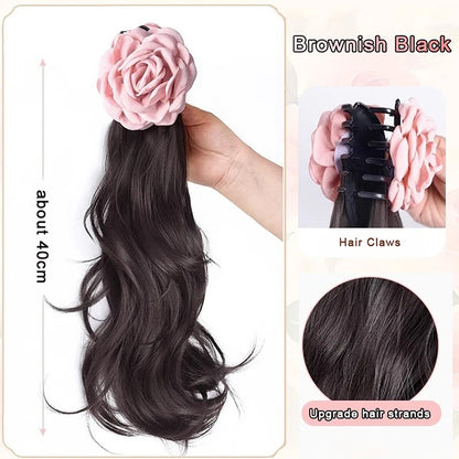Natural Braid Tail Style Faux Hair Extension with Horsetail Wig