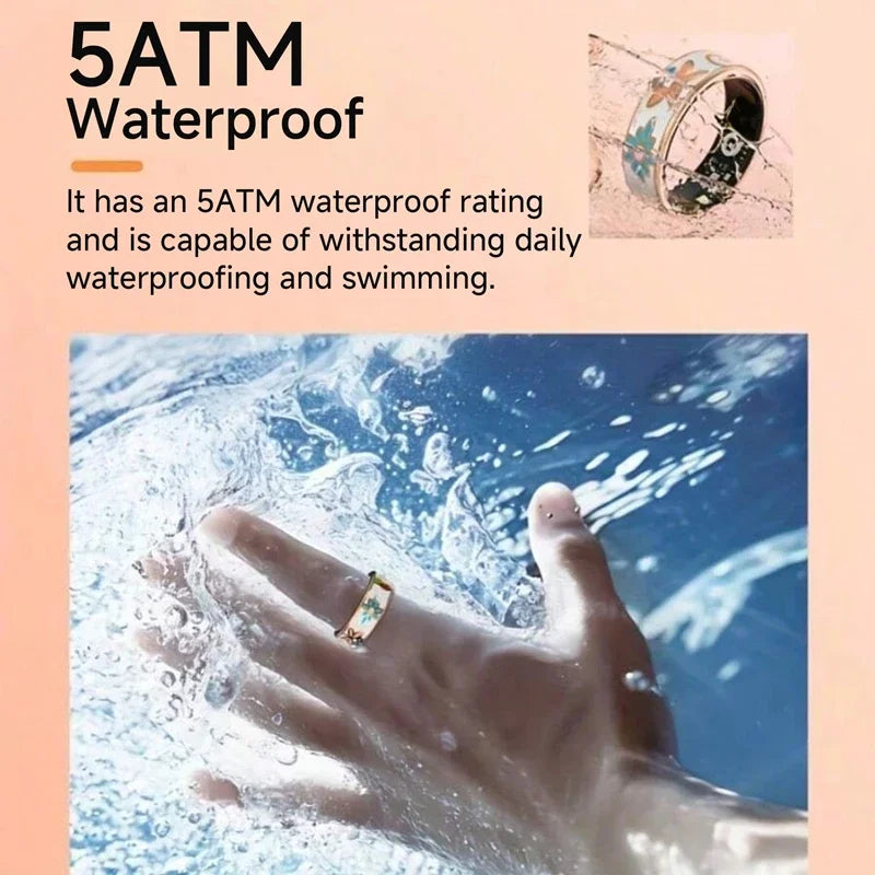 Multifunctional Smart Ring Gesture Control Heart Rate Blood Oxygen Sleep Health Monitoring Sport Modes Waterproof Ring