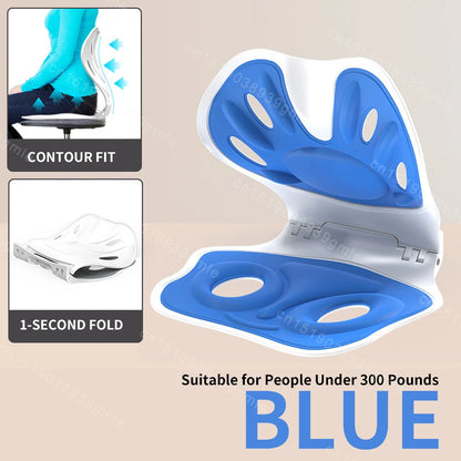 Waist Protection Cushion Back Pain Relief Ergonomic Anti Hunchback Cushion Foldable Back Support Sitting Posture Correction