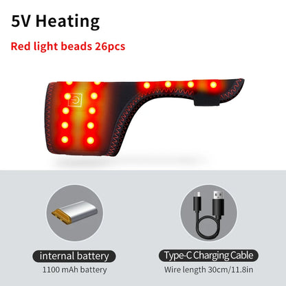 Heating Thumb Wrist Support Brace with Vibration Massager Electric Heated Finger Pad Thumb Stabilizer for Carpal Tunnel Relief