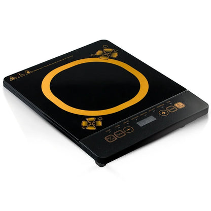 2200W Induction Cooktop With 10 Power Levels Glass Surface Non-Slip Design Intelligent Temperature Control EU Plug