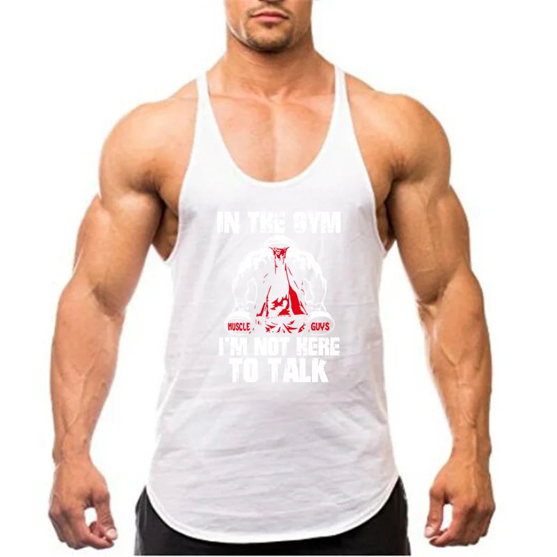 Fitness Sports Vest Summer Trendy Brand Casual Vest Loose Bottoming Waistcoat Sleeveless T-shirt