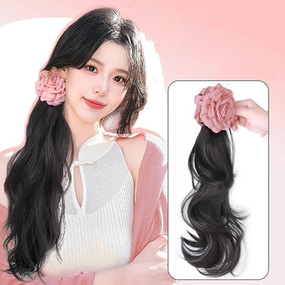 Natural Braid Tail Style Faux Hair Extension with Horsetail Wig