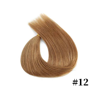 Human Hair Extension For Women Tape IN Hair Extensions Bonded Hairpieces Capsules Microlink Capsules Natural Straight Hair 20PCS