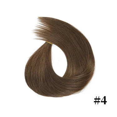 Human Hair Extension For Women Tape IN Hair Extensions Bonded Hairpieces Capsules Microlink Capsules Natural Straight Hair 20PCS