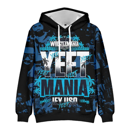 Jey Uso Yeet Hoodies Merch Hooded Women/Men Fashion Casual Streetwear Sweatshirts Clothing Fashion Hoodie Outwear