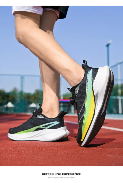 Sneakers﻿ Men Sports Carbon Board Speciality Breathable Lightweight Women's Comfortable Athletic Nonskid Marathon Running Shoe