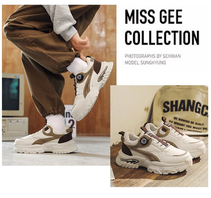 women's sports shoes 2026 Autumn New Men's Versatile High-Top Trendy Thick-Soled Running Shoes Breathable Casual Trendy Shoes