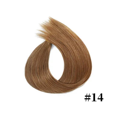 Human Hair Extension For Women Tape IN Hair Extensions Bonded Hairpieces Capsules Microlink Capsules Natural Straight Hair 20PCS