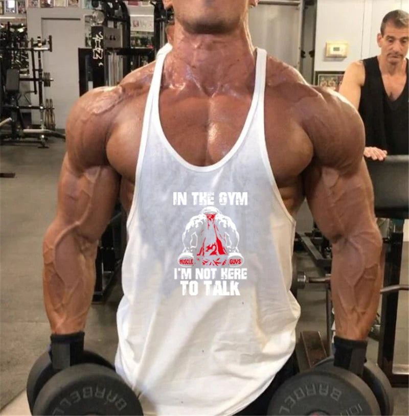 Fitness Sports Vest Summer Trendy Brand Casual Vest Loose Bottoming Waistcoat Sleeveless T-shirt