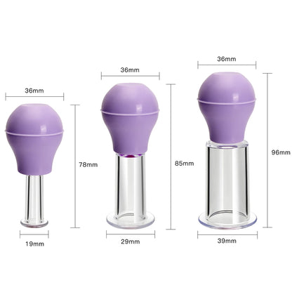 Facial Massage Cups Rubber Vacuum Cupping Skin Lifting Anti Cellulite Massager for Face Pvc Body Cups Skin Scraping Massage Jar