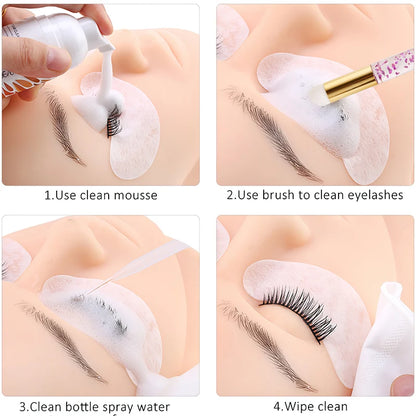 2PCS Eyelash Cleaning Brush Lash Shampoo Brushes Nose Pore Blackhead Remover Deep Brush For  Eyelash Extensions Makeup Tools