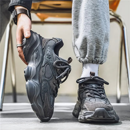 Sports Casual Men Shoes Anti Slip Wear-Resistant Trendy Breathable Outdoor Running Soft Platform Soles Comfort Male Sneakers